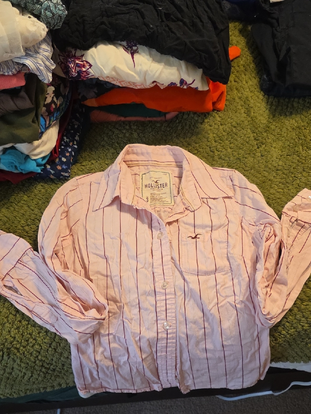 Hollister Light Pink Button-Down